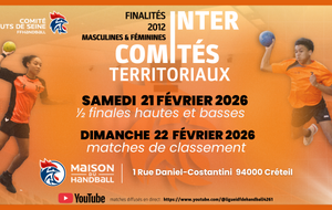Finalités Intercomités Territoriaux 2012 masculins et féminines